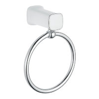 Полотенцедержатель кольцо белый Ledeme L30204W-2