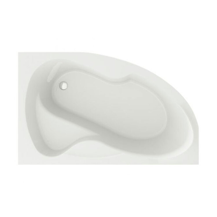 Ванна акриловая асимметричная MIRSANT "Premium" Ливадия 160*100 белая правая