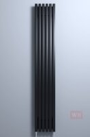 Радиатор трубчатый  WH Steel 1750 B4 050 нижнее 9005 мат черный