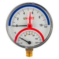 Термоманометр Uni-Fitt 1/4" радиальный 10,0 bar -120 C