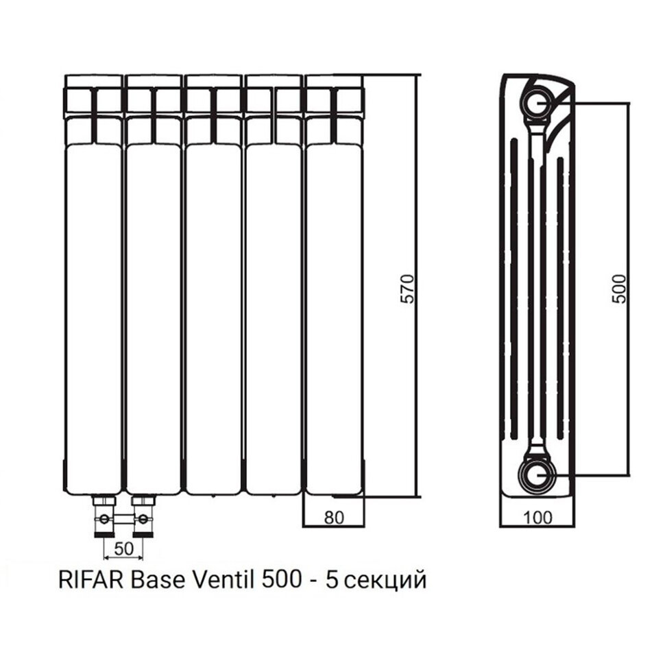 Размеры алюминиевых радиаторов отопления. Радиатор STI 500/100 биметаллический. Рифар радиаторы алюминиевые 500. Радиаторы Рифар Base 500 6 секции. Радиатор биметаллический 12 секций 500 /100 Рифар.