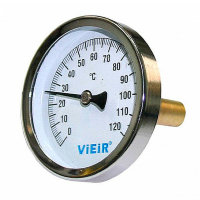Термометр Vieir биметаллический с погружной гильзой D40