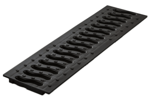Решетка для лотка чёрн. пластик Волна 100. 0,5м (1,5т.)