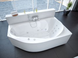 Ванна акриловая асимметричная Акватек Таурус 170 см правая комплект фронтальный и торцевой экран